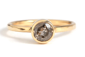 0.74 Carat Rustic Brown Diamond ring