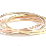 Mixed Gold Interlocking rings - Melissa Joy Manning Jewelry